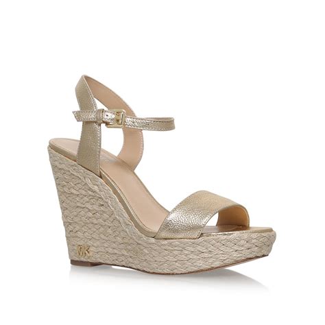 michael kors jill wedge gold|michael kors wedges on sale.